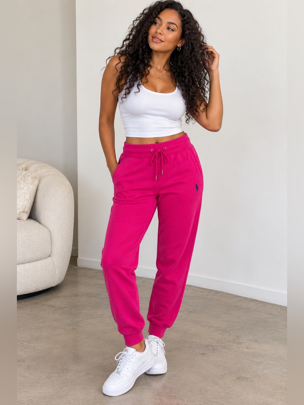 Polo Ralph Lauren Hot Pink Fleece Jogger Sweatpants Women’s M